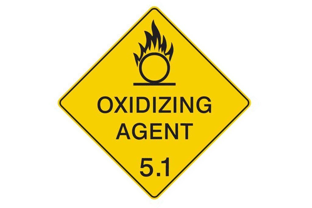 Dangerous Goods Sign Oxidising Agent 5.1