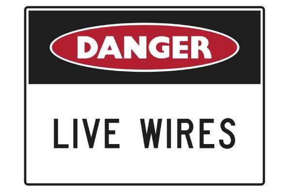 Danger Live Wires