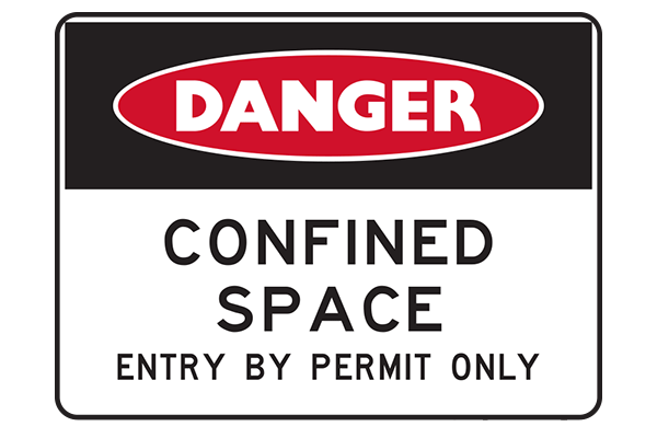 Danger Confined Space Entry By Permit Only
