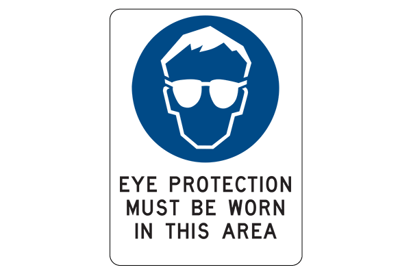 Eye Protection Must Be Worn In This Area | safety signs – easy safety signs