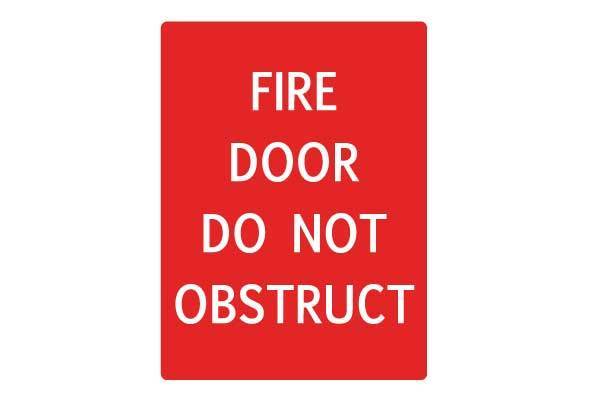 Fire Door Do Not Obstruct Sign
