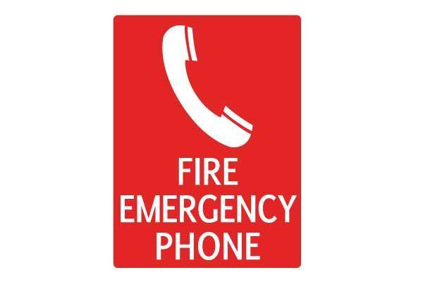 Fire Emergency Phone Sign