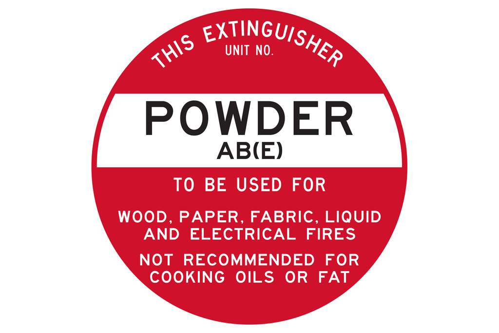 Fire Extinguisher Sign Powder ABE