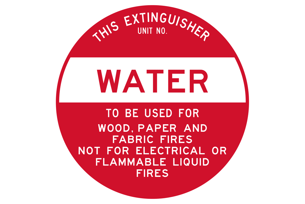 Fire Extinguisher Sign Water