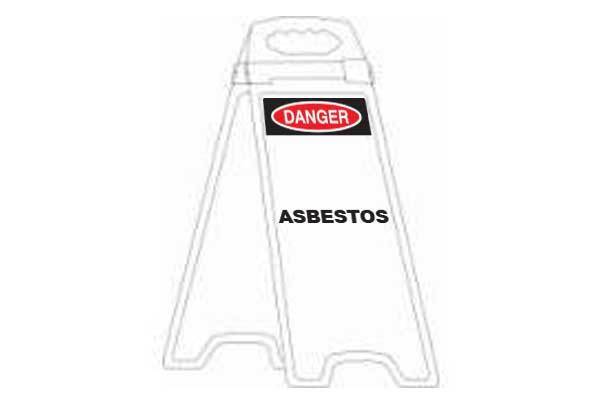 Danger Asbestos Deluxe Double Sided Floor Stand