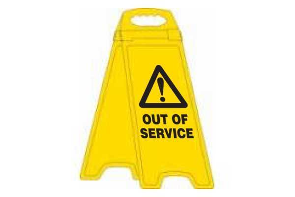 Out Of Service Deluxe Double Sided Floor Stand
