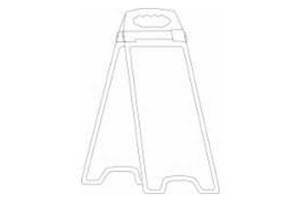 Custom White Deluxe Double Sided Floor Stand