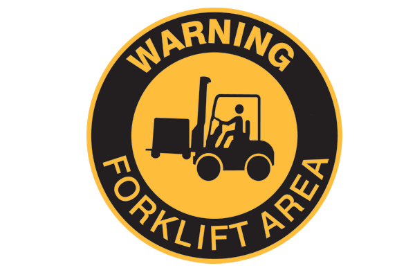 Floor Sign Warning Forklift Area