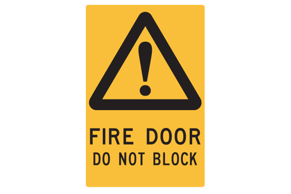 Hazard Fire Door Do Not Block