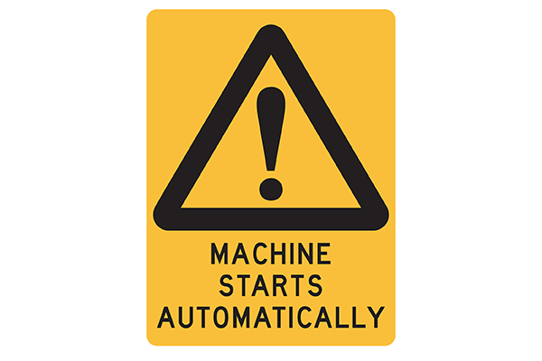 Hazard Machine Starts Automatically