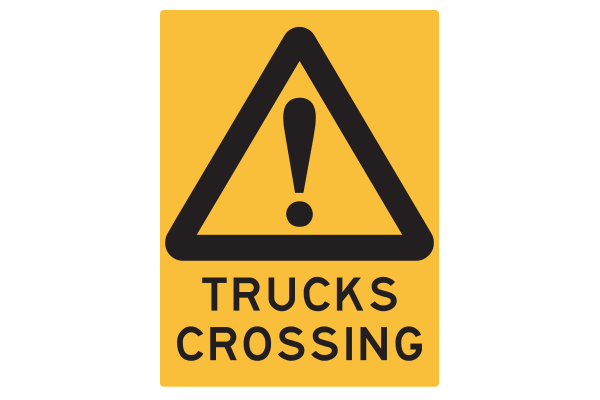 Hazard Trucks Crossing