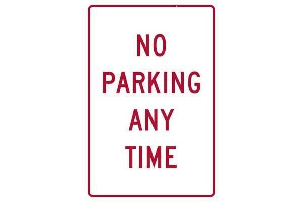 Parking Sign No Parking At Any Time