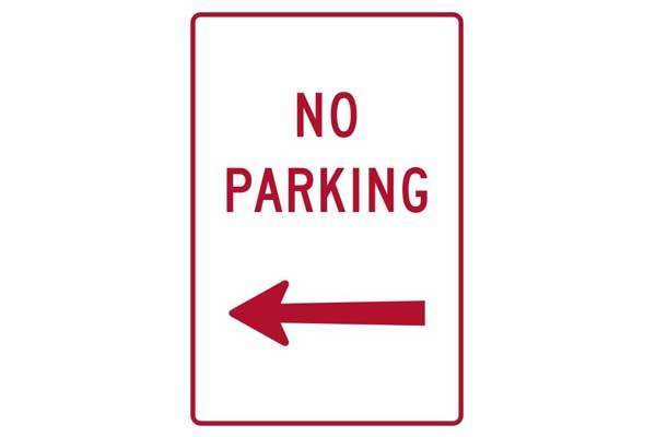 Parking Sign No Parking Left Of This Sign