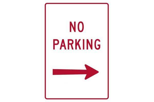 Parking Sign No Parking Right Of This Sign