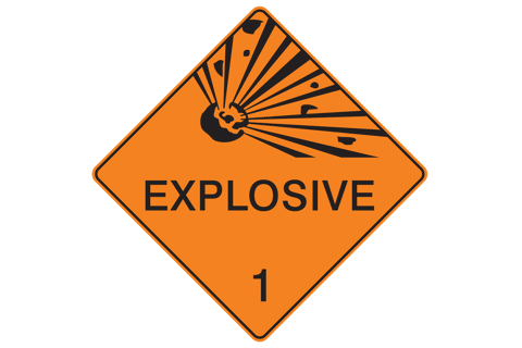 Dangerous Good Sign Explosive 1