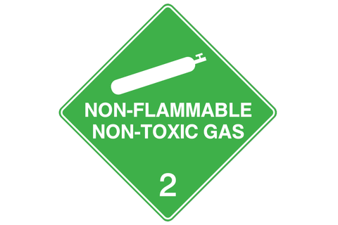 Dangerous Goods Sign Non Flammable Non Toxic Gas 2 White