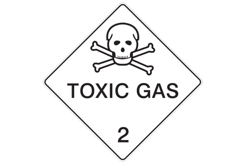 Dangerous Goods Sign Toxic Gas 2