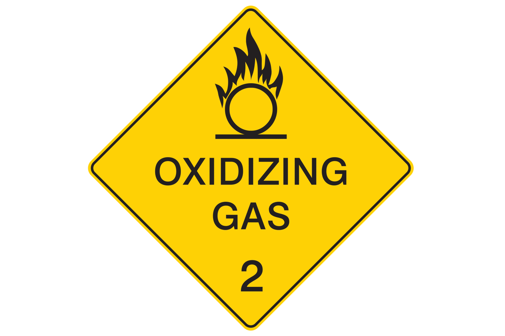 Dangerous Goods Sign Oxidising Gas 2