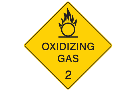 Dangerous Goods Sign Oxidising Gas 2