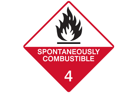 Dangerous Good Sign Spontaneously Combustible 4