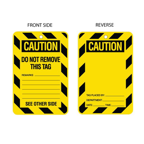 Caution Do Not Remove - Placed By Tag (packs of 10)
