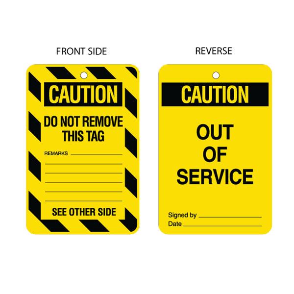 Caution Out of Service Tag (packs of 10)