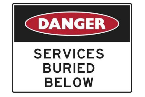 Danger Services Buried Below
