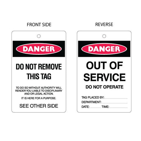 Danger Out of Service Tag (packs of 10)