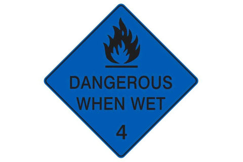 Dangerous Goods Sign Dangerous When Wet 4