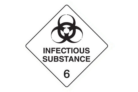 Dangerous Goods Sign Infectious Substance 6