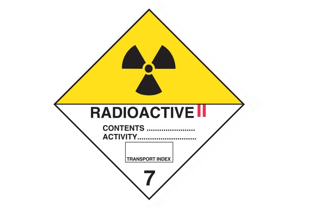 Dangerous Goods Sign Radioactive 2 7