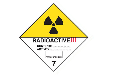 Dangerous Goods Sign Radioactive 3 7