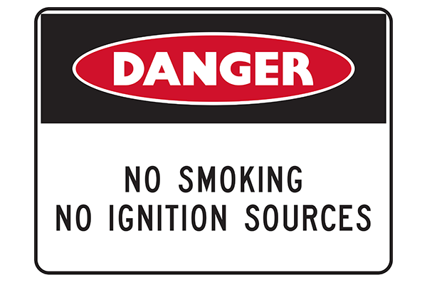 Danger No Smoking No Ignition Sources