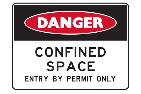 Danger Confined Space Entry By Permit Only
