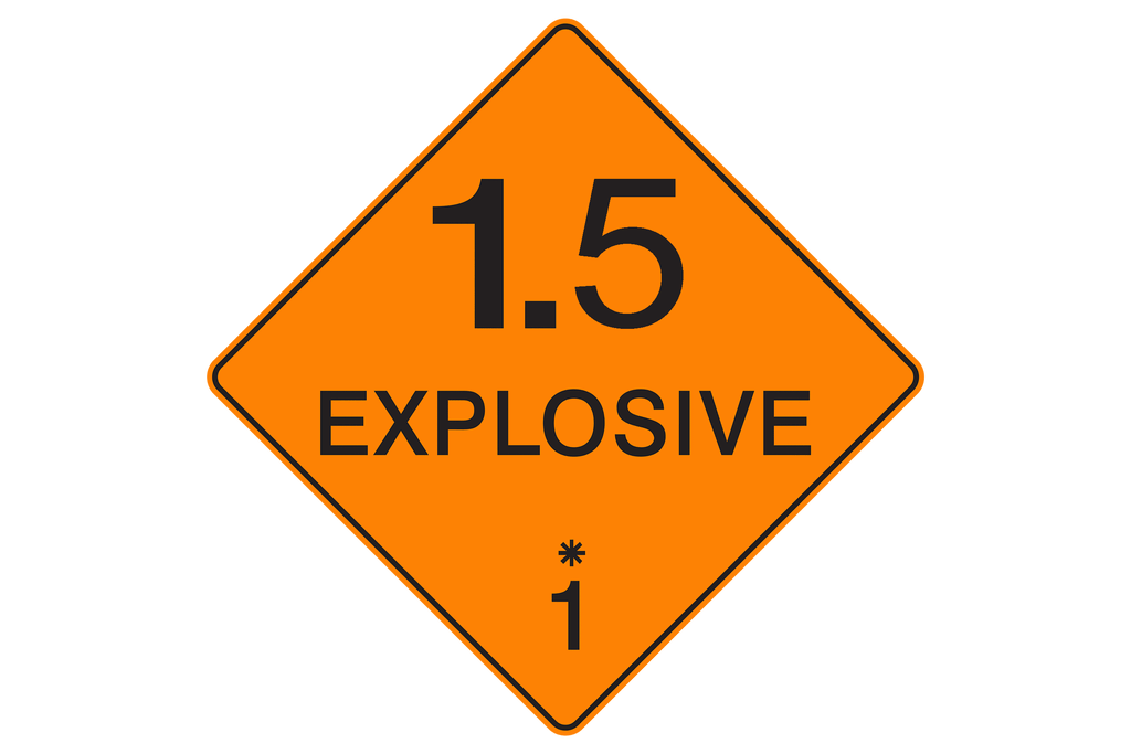 Dangerous Good Sign Explosive 1.5
