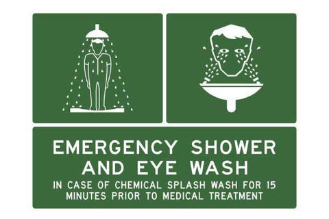 Emergency Shower and Eyewash Sign