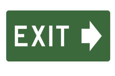 Exit With Arrow Right Sign