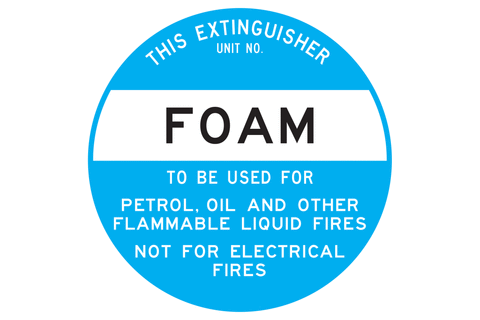 Fire Extinguisher Sign Foam