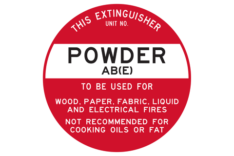 Fire Extinguisher Sign Powder ABE