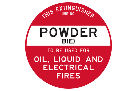 Fire Extinguisher Sign Powder BE