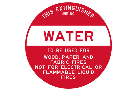Fire Extinguisher Sign Water
