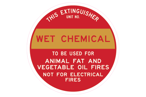 Fire Extinguisher Sign Wet Chemical