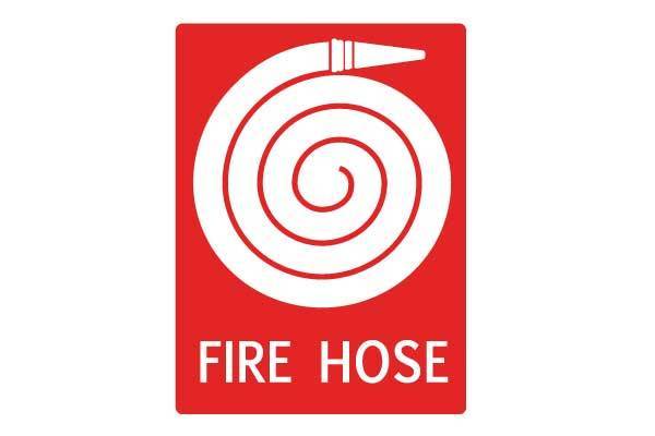 Fire Hose with Hose Symbol Sign