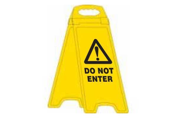 Do Not Enter Deluxe Double Sided Floor Stand