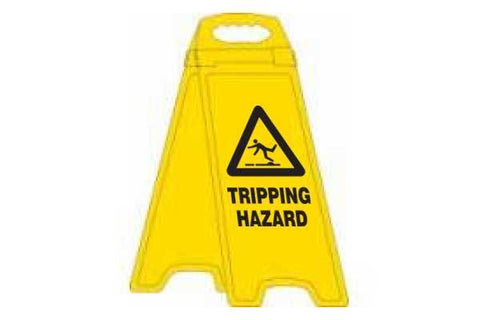 Tripping Hazard Deluxe Double Sided Floor Stand