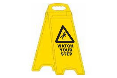 Watch Your Step Deluxe Double Sided Floor Stand