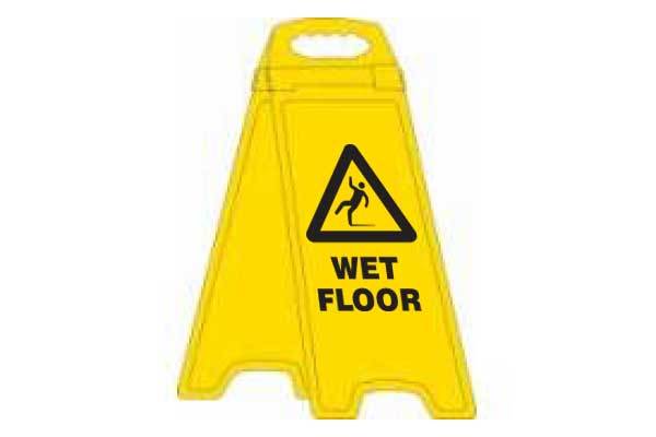 Custom White or Yellow Deluxe Double Sided Floor Stand PROMO