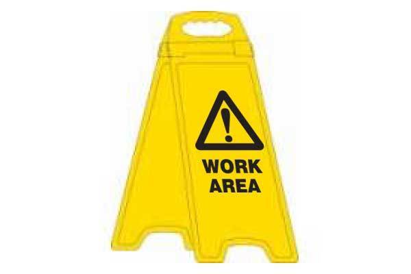 Work Area Deluxe Double Sided Floor Stand | Easy Safety Signs – easy ...