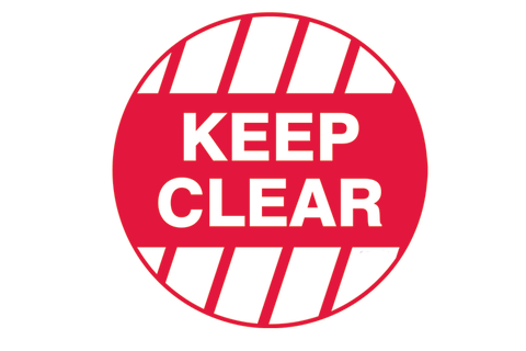 Floor Sign Keep Clear