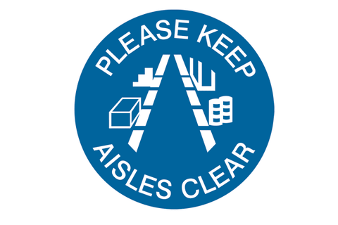 Floor Sign Please Keep Aisles Clear
